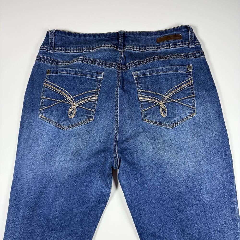 WallFlower Women's Blue Stretch Denim Bootcut Jeans Size 13